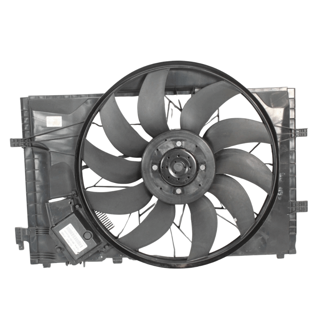 Used OEM 2003-2007 Mercedes W209 CLK550 CLK350 Engine Radiator Cooling Fan Motor Assembly OEM