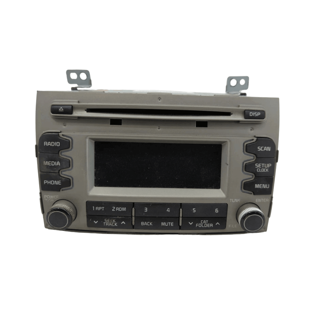 Used OEM 2010 - 2013 Kia Sportage OEM Single CD AM FM SAT Radio Media Receiver GREY