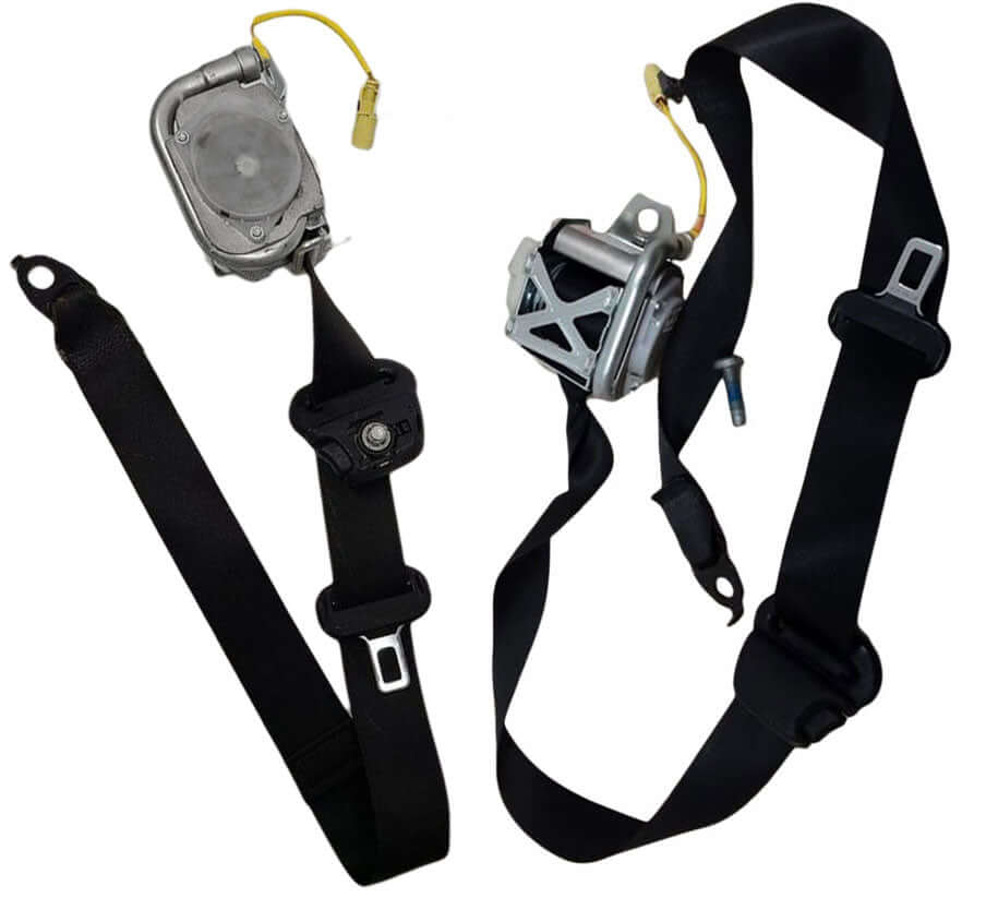 Used OEM 2011-2017 Jeep Wrangler 4 Dr Front Seat Belt Retractor Assembly Black Oem Set Pair
