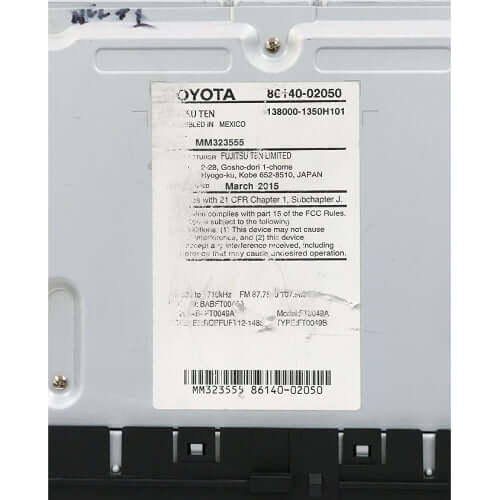 Used OEM 2014-2016 Toyota Corolla Radio Touchscreen Display CD OEM 86140-02050