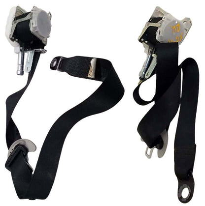 Used OEM 2014-2019 Toyota Corolla Front Driver Passenger Seat Belt Retractor Black OEM Set Pair
