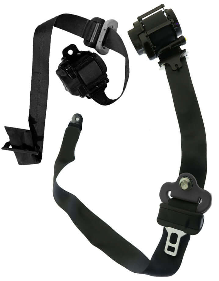 Used OEM 2015-2017 Nissan Sentra Front Driver Passenger Seat Belt Retractor BLACK FROM 11/01/15 Set Pair